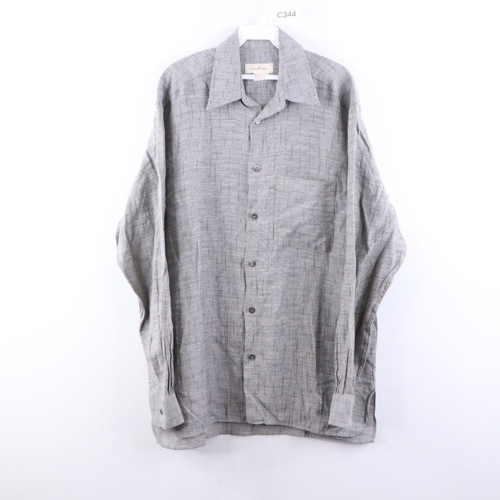 Ermenegildo Zegna Linen Blend Button Dress Shirt